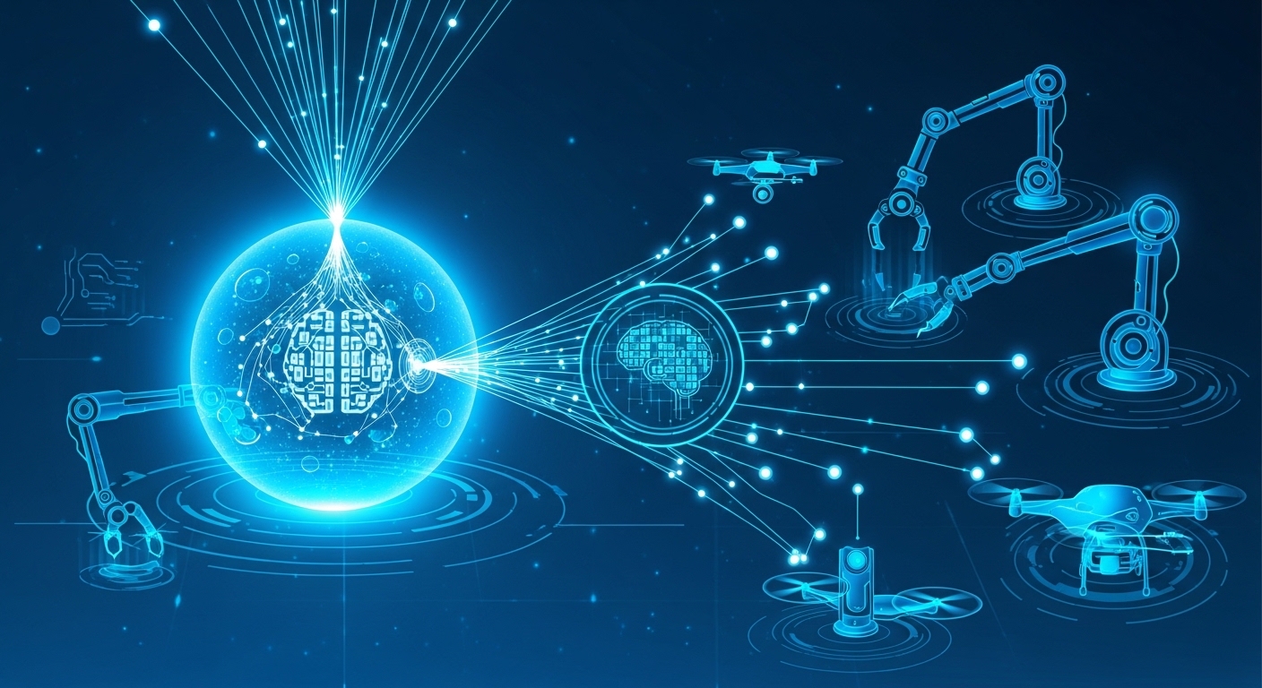 AI agent system environment observe ಮಾಡಿ decision ತೆಗೆದುಕೊಂಡು action perform ಮಾಡುವ autonomous AI illustration