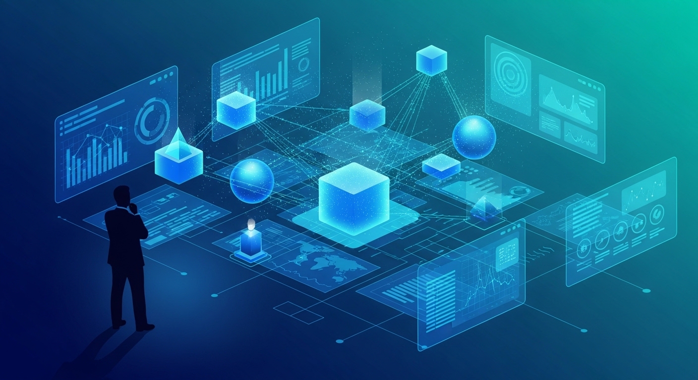 Professional supervising AI agents managing automated digital workflow systems