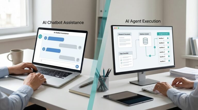AI Agents vs AI Chatbots: comparison of conversational AI and automated workflows