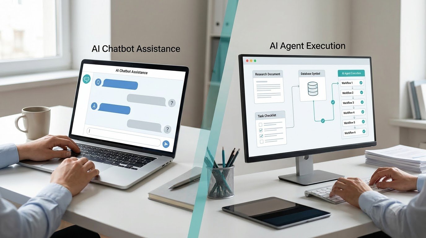 AI Agents vs AI Chatbots: comparison of conversational AI and automated workflows