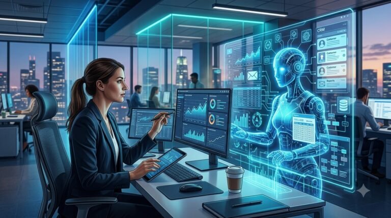 AI Digital Employees working with human employees as a digital workforce