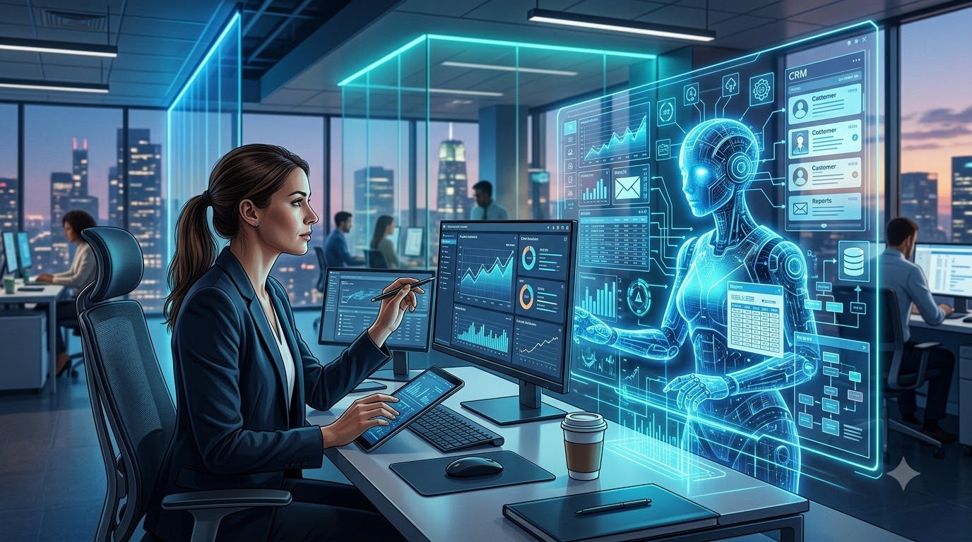 AI Digital Employees working with human employees as a digital workforce