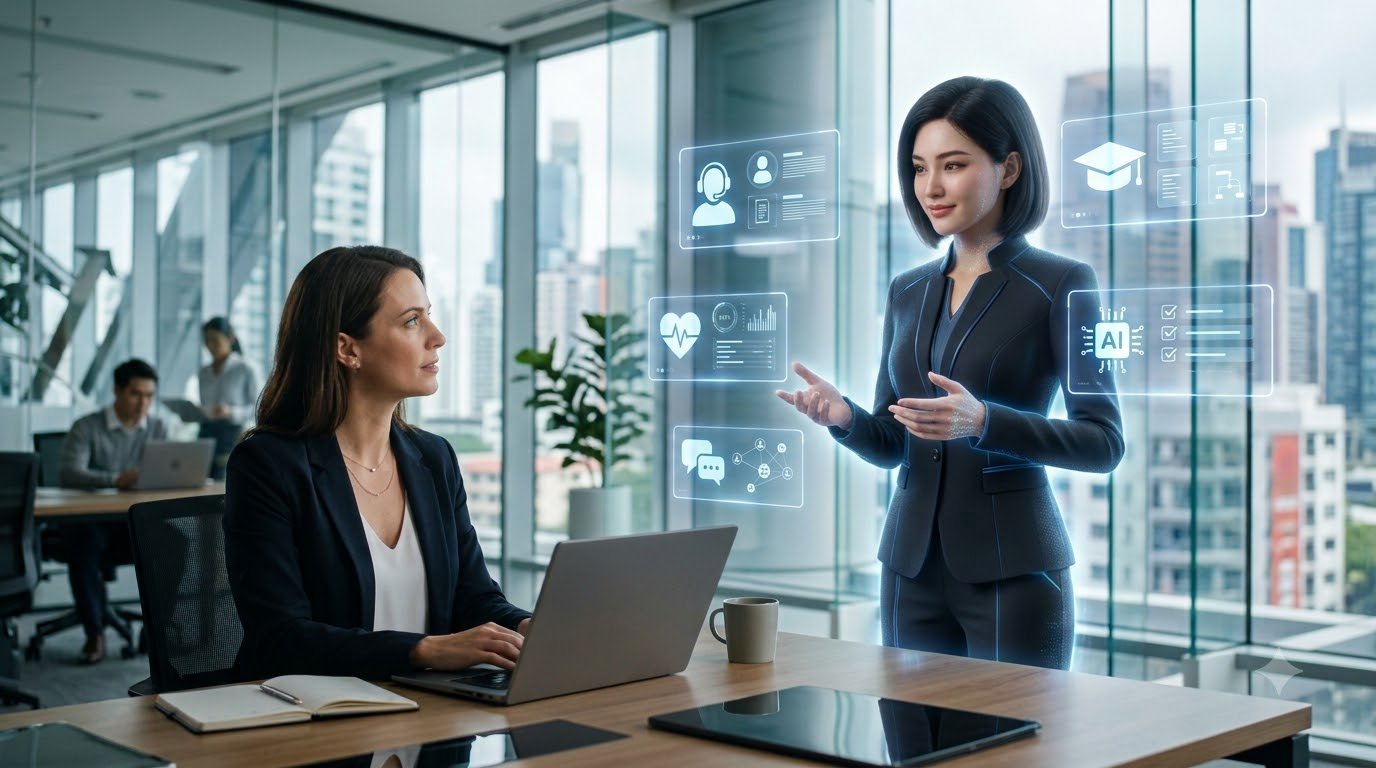 AI Digital Humans using realistic digital avatars for business and virtual interaction