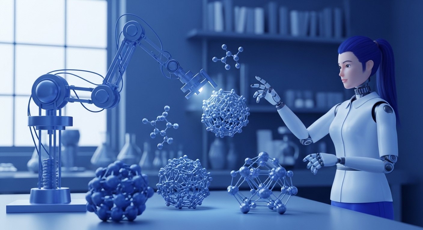 AI system input data analyse ಮಾಡಿ prediction generate ಮಾಡುವ AI inference concept illustration