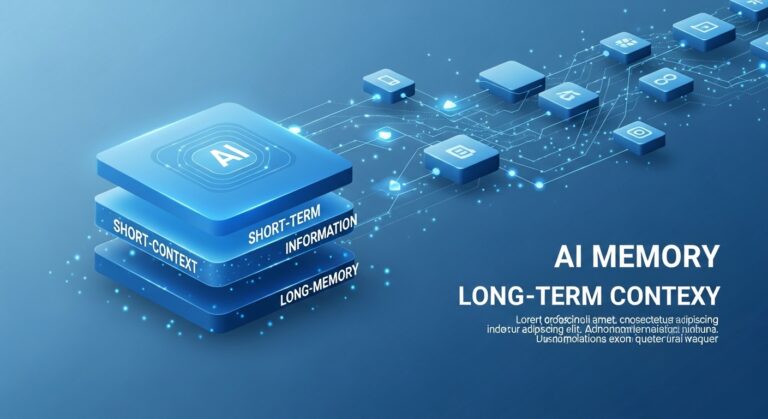 AI memory ಮತ್ತು context ಹೇಗೆ ಕೆಲಸ ಮಾಡುತ್ತದೆ ಎಂಬುದನ್ನು ತೋರಿಸುವ illustration
