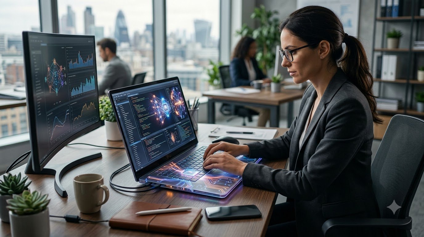 AI PC Features showing NPU CPU and GPU AI processing