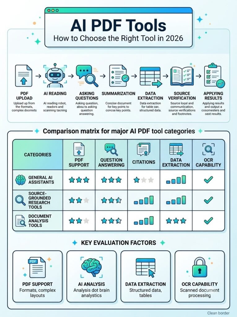 AI PDF Tools comparison and workflow for summarizing PDFs, asking questions and extracting data