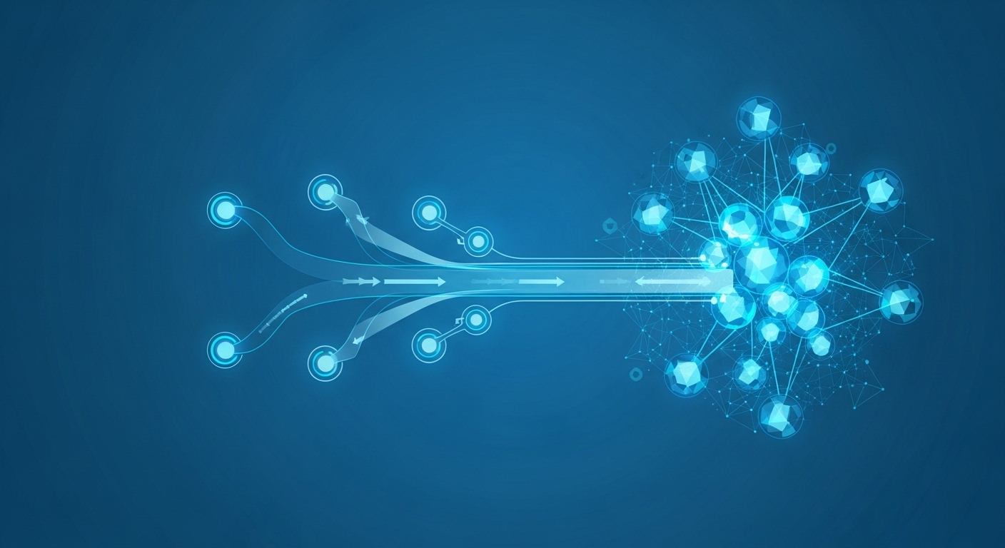 AI reasoning ಮೂಲಕ AI ಹೇಗೆ logical steps ನಲ್ಲಿ decision ತೆಗೆದುಕೊಳ್ಳುತ್ತದೆ ಎಂಬುದನ್ನು ತೋರಿಸುವ illustration