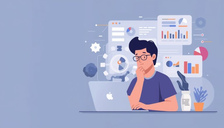 Beginner calmly exploring AI tools on a laptop