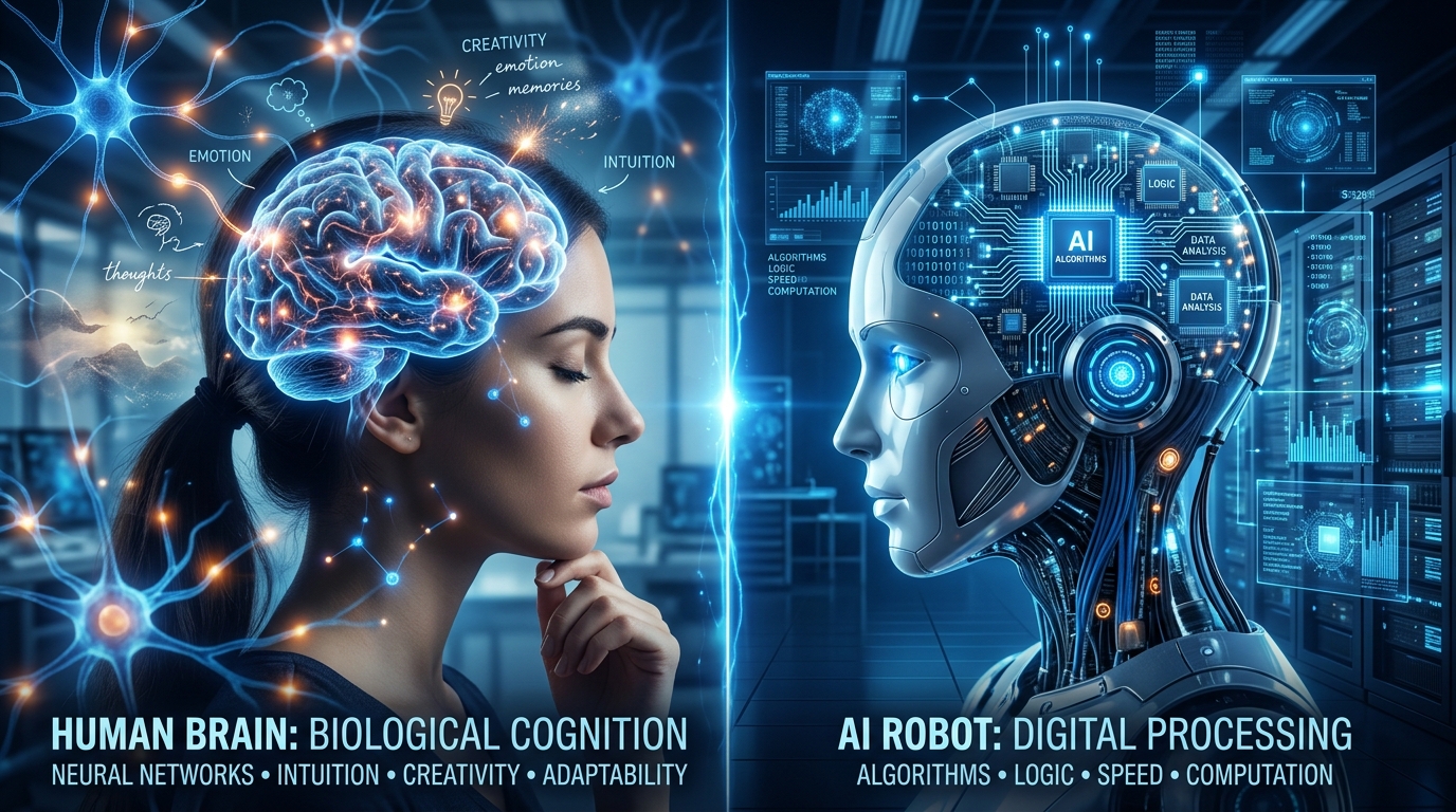 AI vs human intelligence comparison and job impact