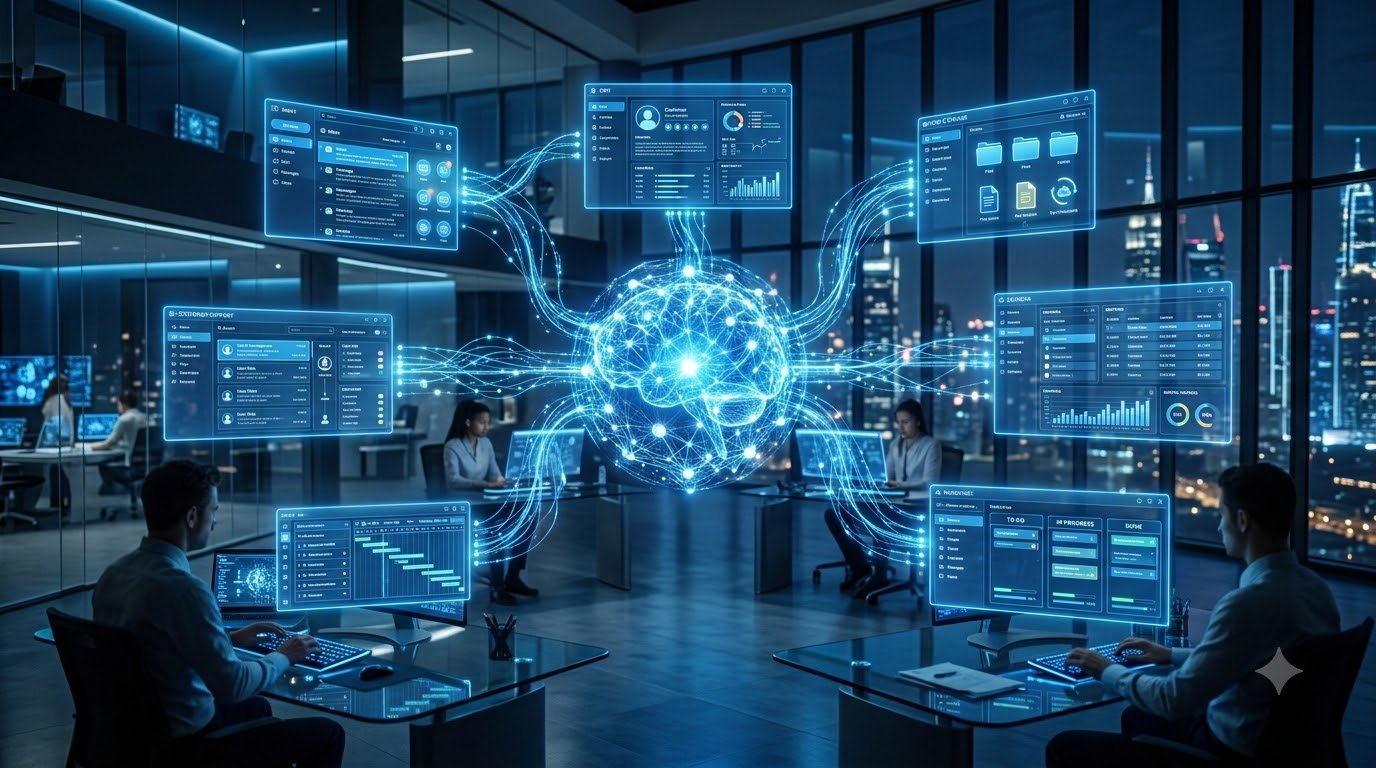 AI Workflow Automation dashboard connecting business applications with automated AI-powered workflows.