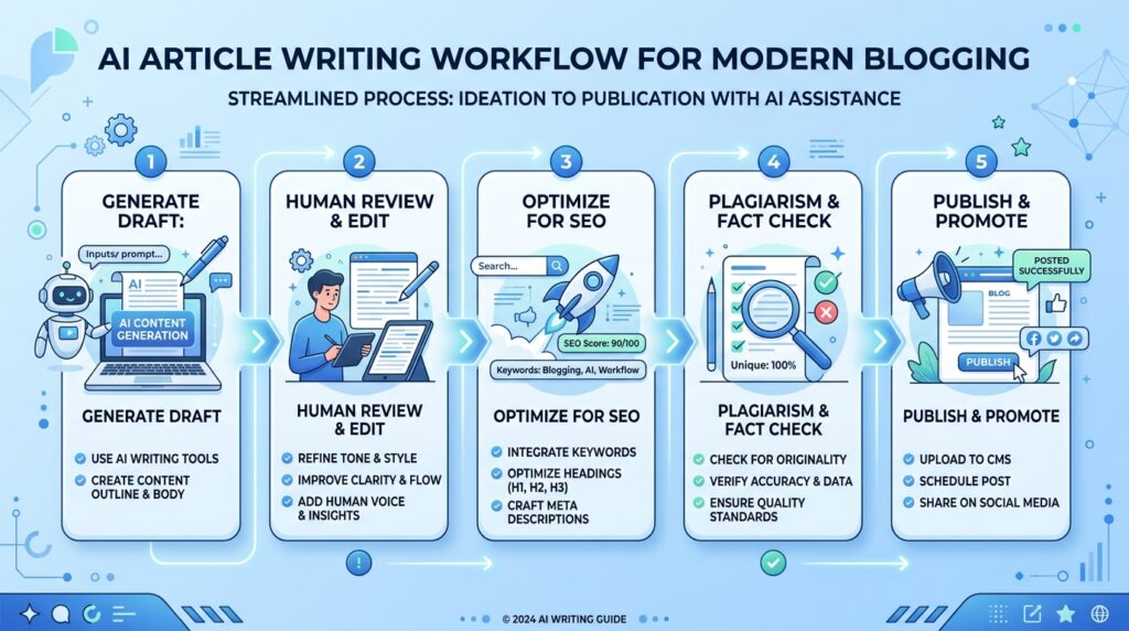 AI writing without plagiarism workflow