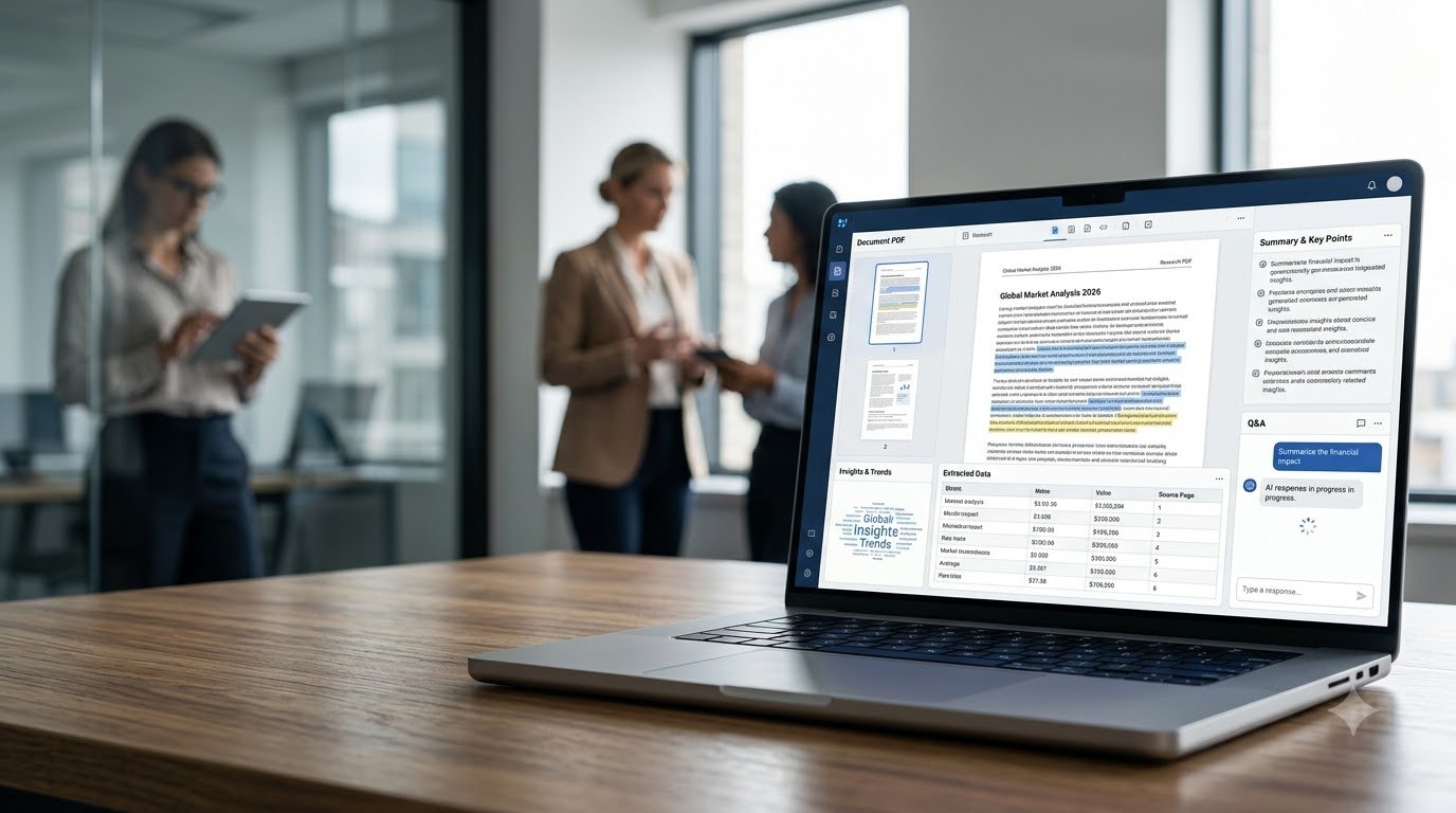 AI PDF Tools for summarizing, asking questions and extracting data from PDF documents