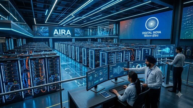 India AI Infrastructure with sovereign AI GPU clusters powering next-generation artificial intelligence.