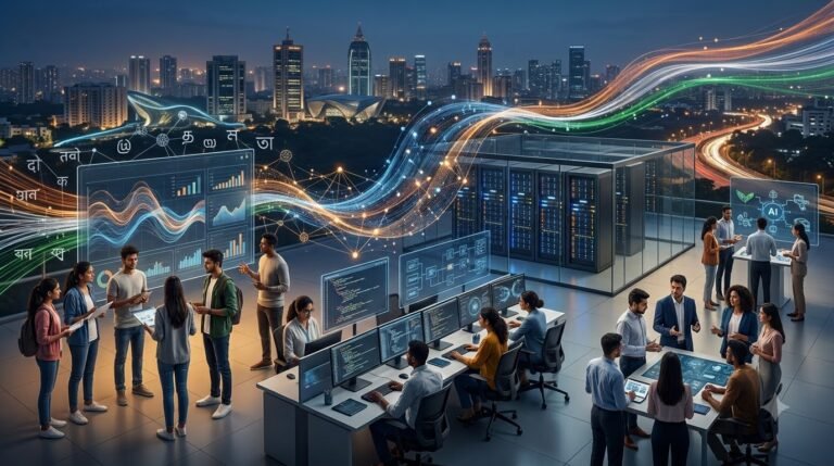 IndiaAI Mission 2026 showing AI infrastructure GPUs Indian AI models and AI ecosystem
