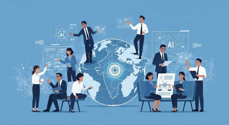 India and global artificial intelligence news update illustration