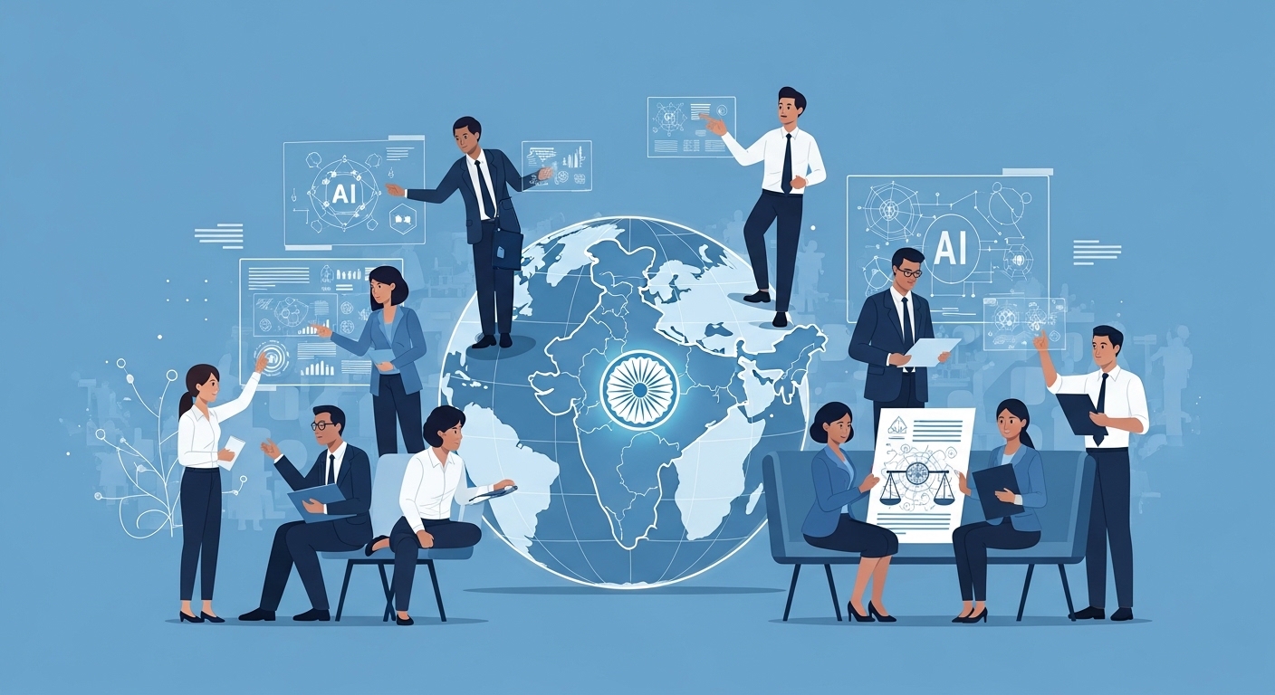 India and global artificial intelligence news update illustration