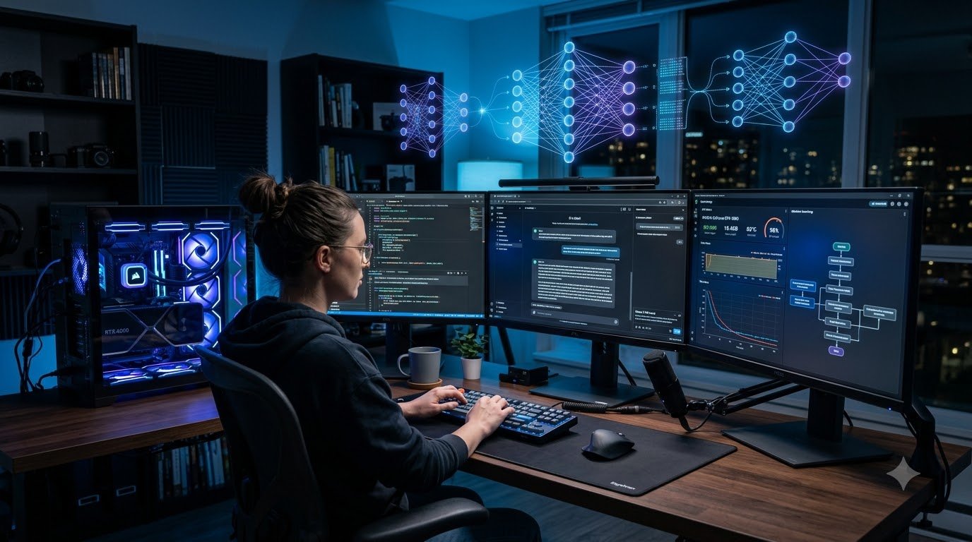 Open Source AI Models running locally on a personal computer using Local AI technology